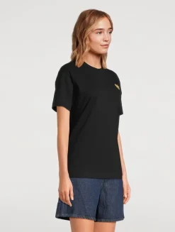 Cotton T-Shirt With Gold Heart