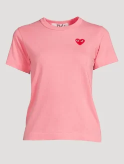 Cotton T-Shirt With Small Heart