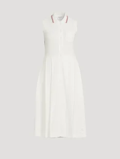 Cotton Waffle Polo Dress