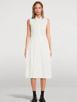 Cotton Waffle Polo Dress