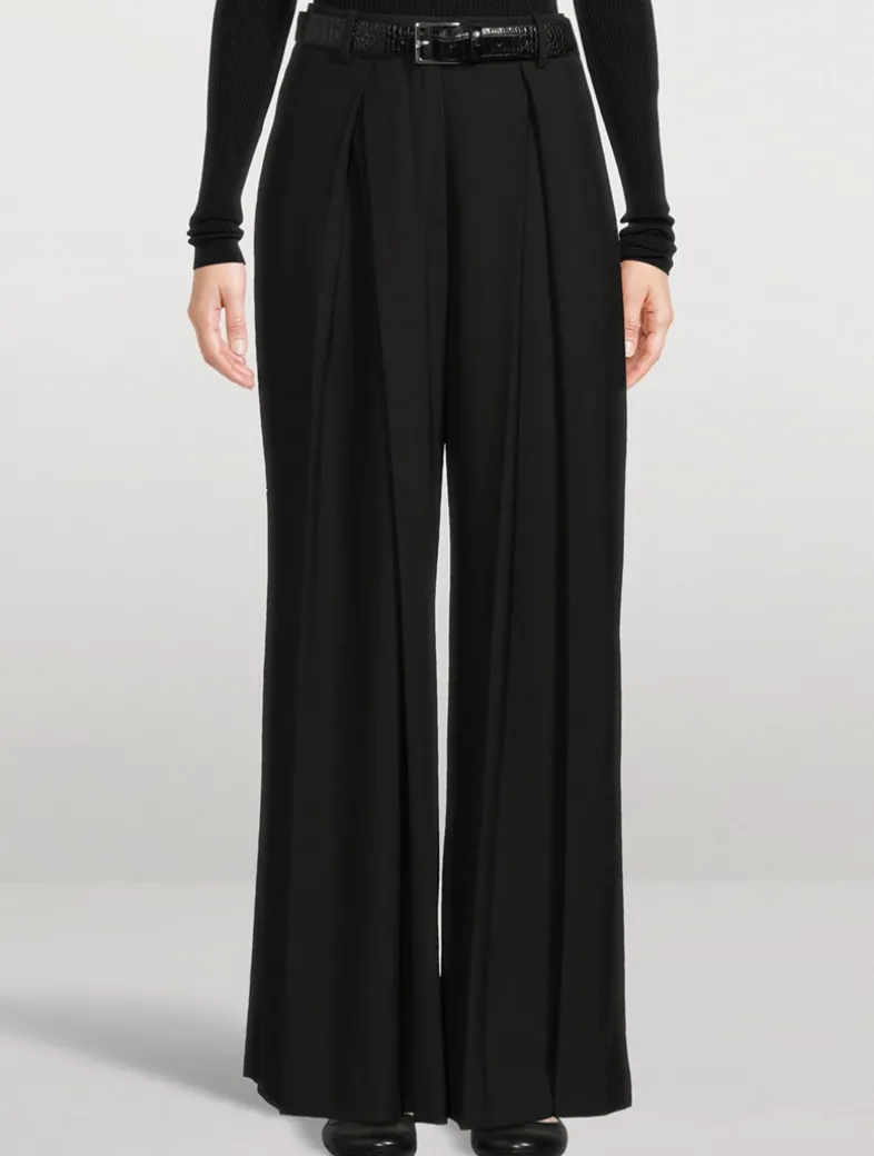 Croc-Embossed Leather Belt