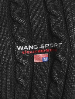 Cropped Cable-Knit Cardigan