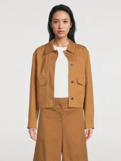 Cropped Canvas Chore Jacket