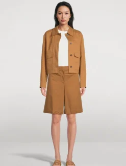 Cropped Canvas Chore Jacket