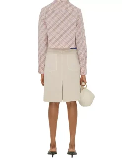 Cropped Check Cotton Shirt