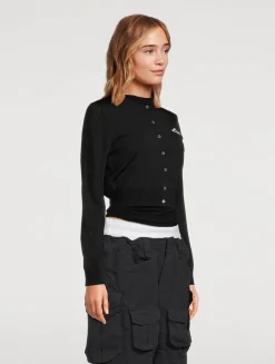 Cropped Mesh Cardigan