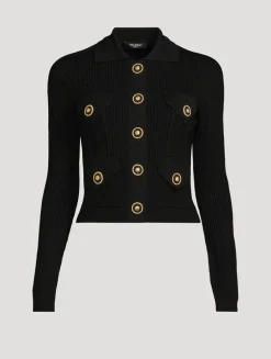 Cropped Polo Cardigan