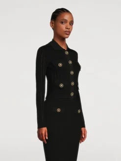 Cropped Polo Cardigan