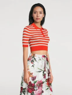 Cropped Polo Sweater