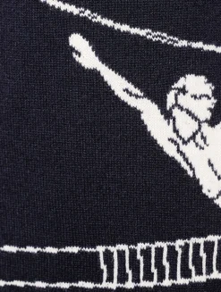 Cropped Poplin Shirt in Olympic Constellation Print