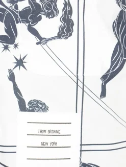 Cropped Poplin Shirt in Olympic Constellation Print