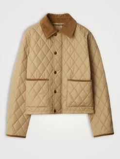 Cropped Quilted Nylon Jacket