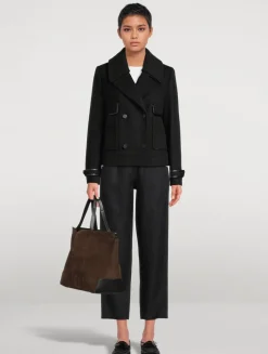 Cropped Wool Peacoat