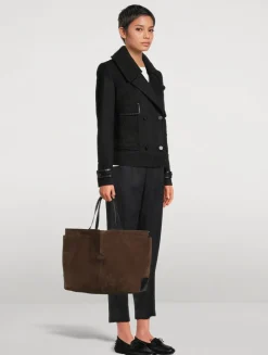 Cropped Wool Peacoat