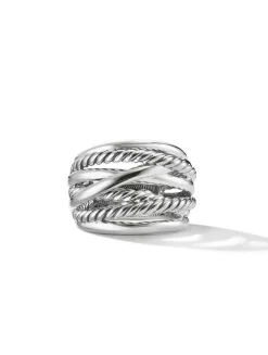 Crossover Ring In Sterling Silver