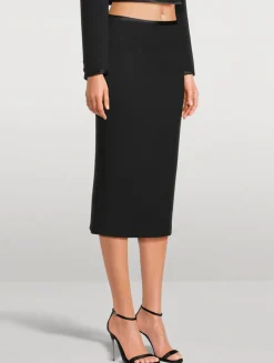 Crêpe Pencil Skirt