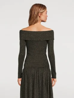 Crush Lurex Off-The-Shoulder Top