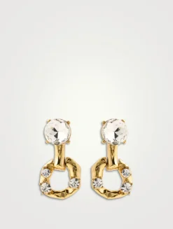 Crystal Metal Chain Earrings