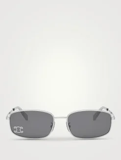 Crystal Triomphe Rectangular Sunglasses