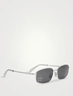 Crystal Triomphe Rectangular Sunglasses