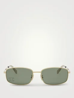 Crystal Triomphe Rectangular Sunglasses