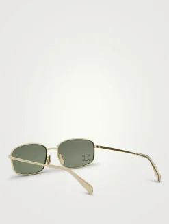 Crystal Triomphe Rectangular Sunglasses