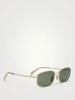 Crystal Triomphe Rectangular Sunglasses