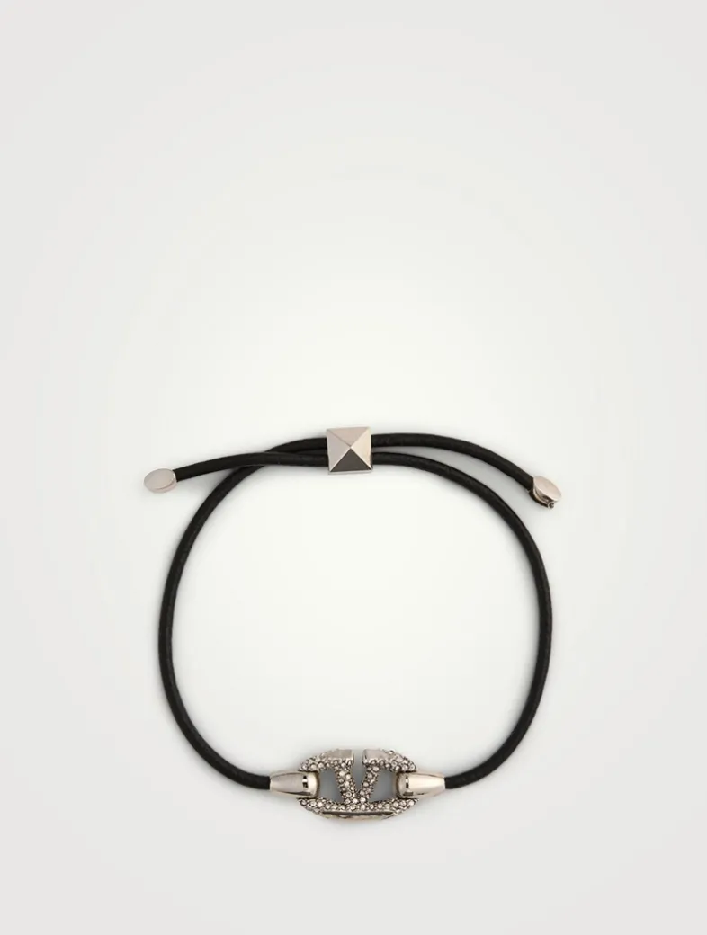 Crystal VLogo Rockstud Bracelet