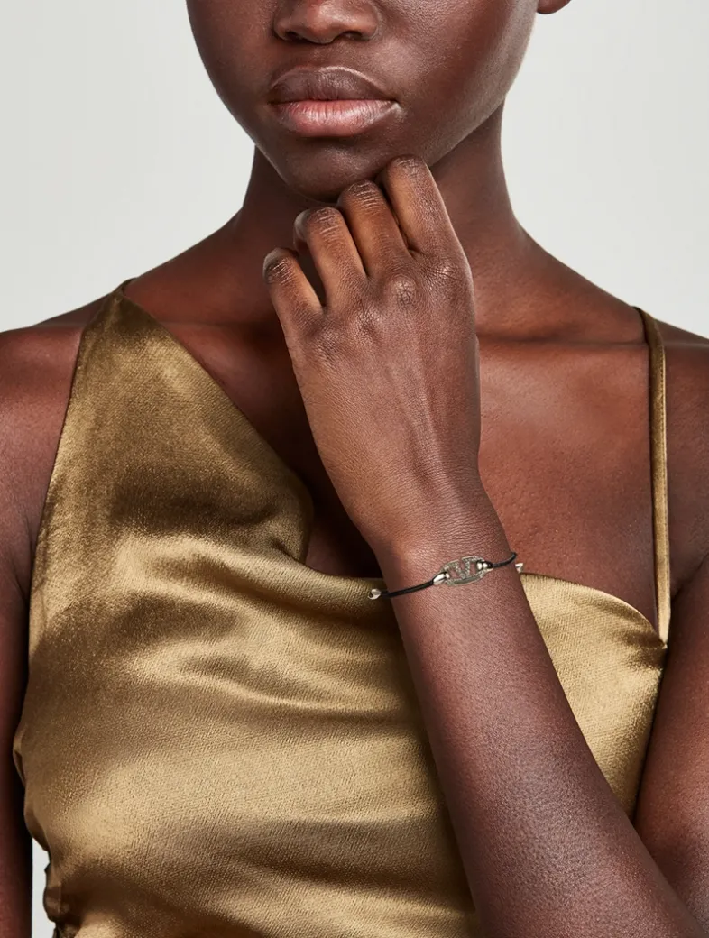 Crystal VLogo Rockstud Bracelet