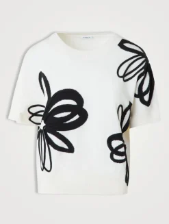 Daisy Intarsia Wool Sweater