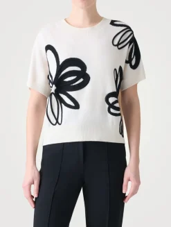 Daisy Intarsia Wool Sweater