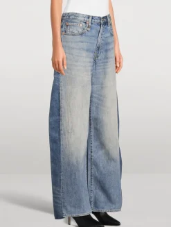 D'Arcy Inset Wide-Leg Jeans