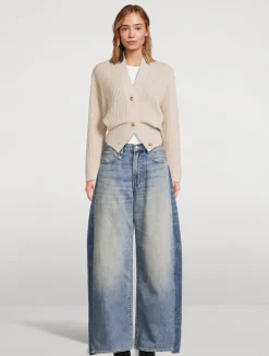 D'Arcy Inset Wide-Leg Jeans