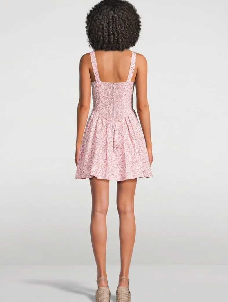 Daria Corset Mini Dress In Floral Print