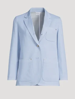 Deconstructed Denim Blazer