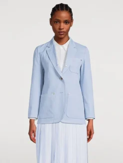 Deconstructed Denim Blazer