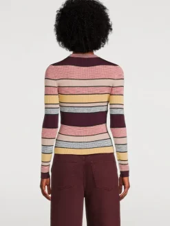 Denia Stripe Jacquard Sweater