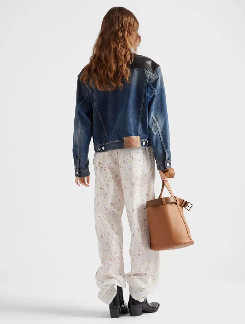 Denim And Leather Jacket