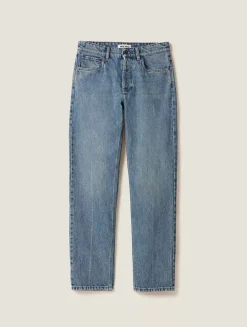 Denim And Poplin Five-pocket Jeans