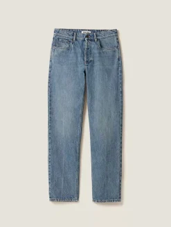 Denim And Poplin Five-pocket Jeans