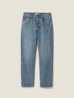 Denim And Poplin Five-pocket Jeans