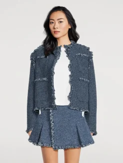 Denim And Tweed Mix Jacket