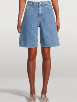 Denim Bermuda Shorts