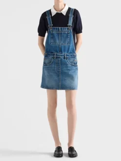 Denim Bib Overall Mini-dress