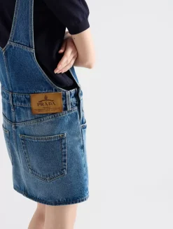 Denim Bib Overall Mini-dress