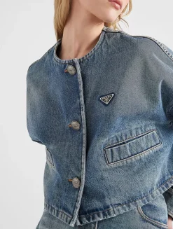 Denim Blouson Jacket
