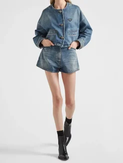 Denim Blouson Jacket