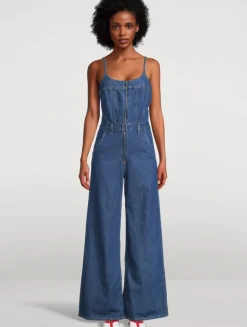 Denim Bustier Jumpsuit