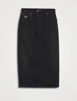 Denim Midi-skirt