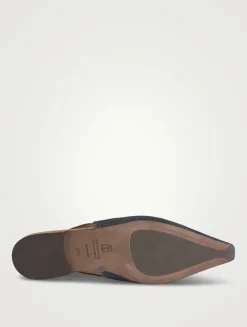 Denim Slingback Flats